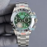 Copy Rolex Cosmograph Daytona Watch Stainless Steel Green Dial Black Ceramic Bezel